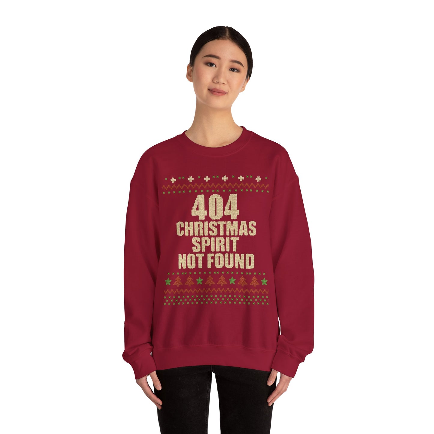 404 Christmas Spirit Sweatshirt | Funny Holiday Crewneck | Unisex Christmas Apparel, Winter Gift, Funny Sweater, Holiday Casual Wear