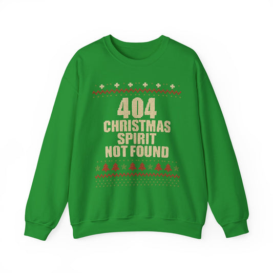 404 Christmas Spirit Sweatshirt | Funny Holiday Crewneck | Unisex Christmas Apparel, Winter Gift, Funny Sweater, Holiday Casual Wear