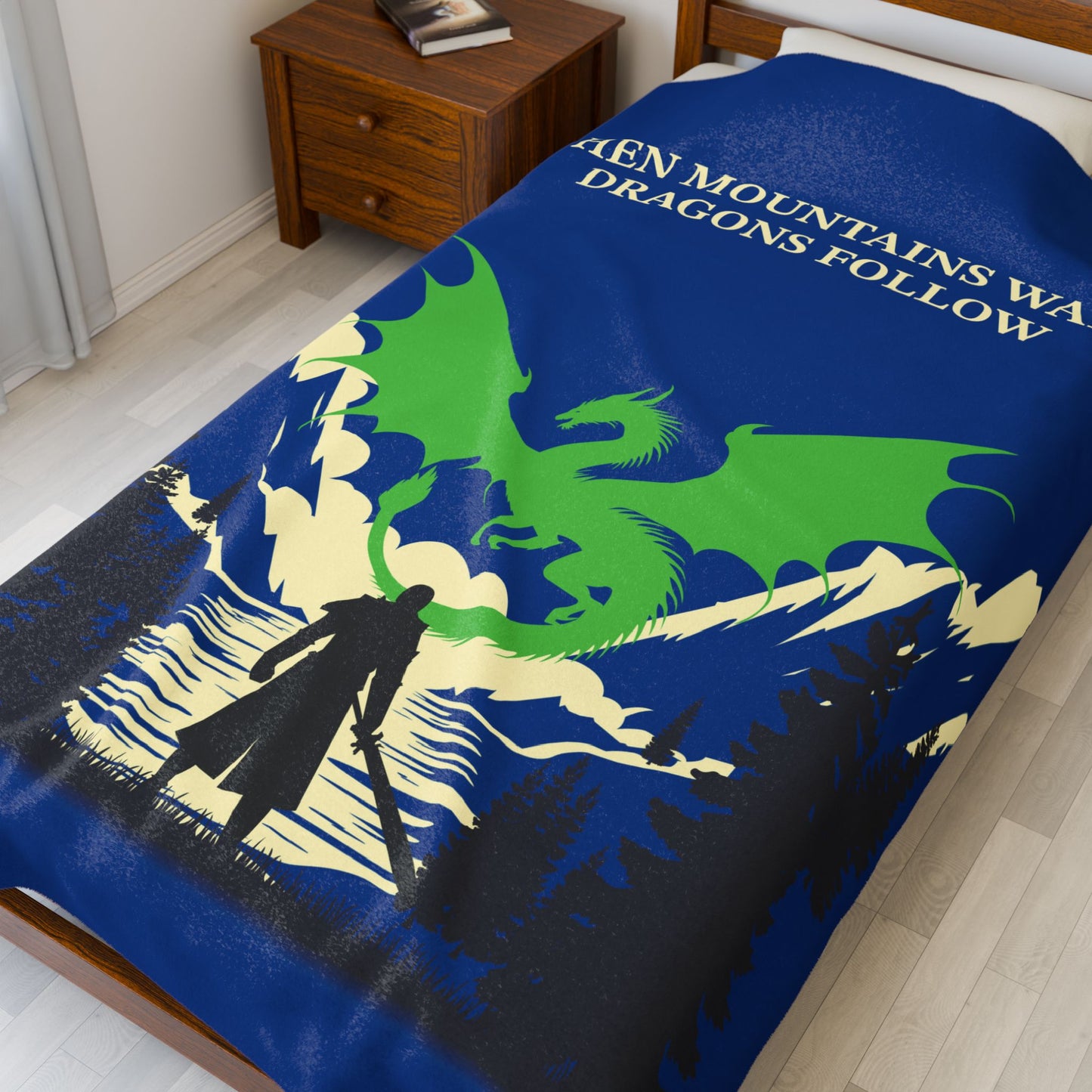 Dragon vs Warrior - Plush Blanket