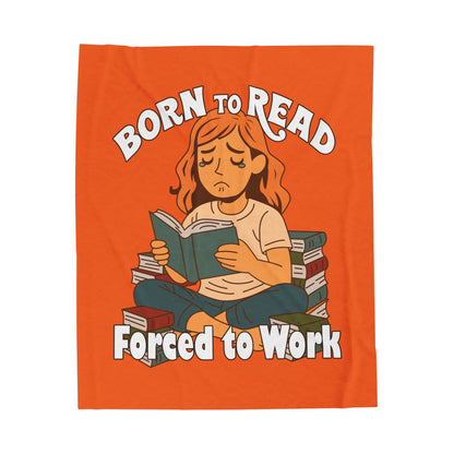 Born to Read Velveteen Plush Blanket