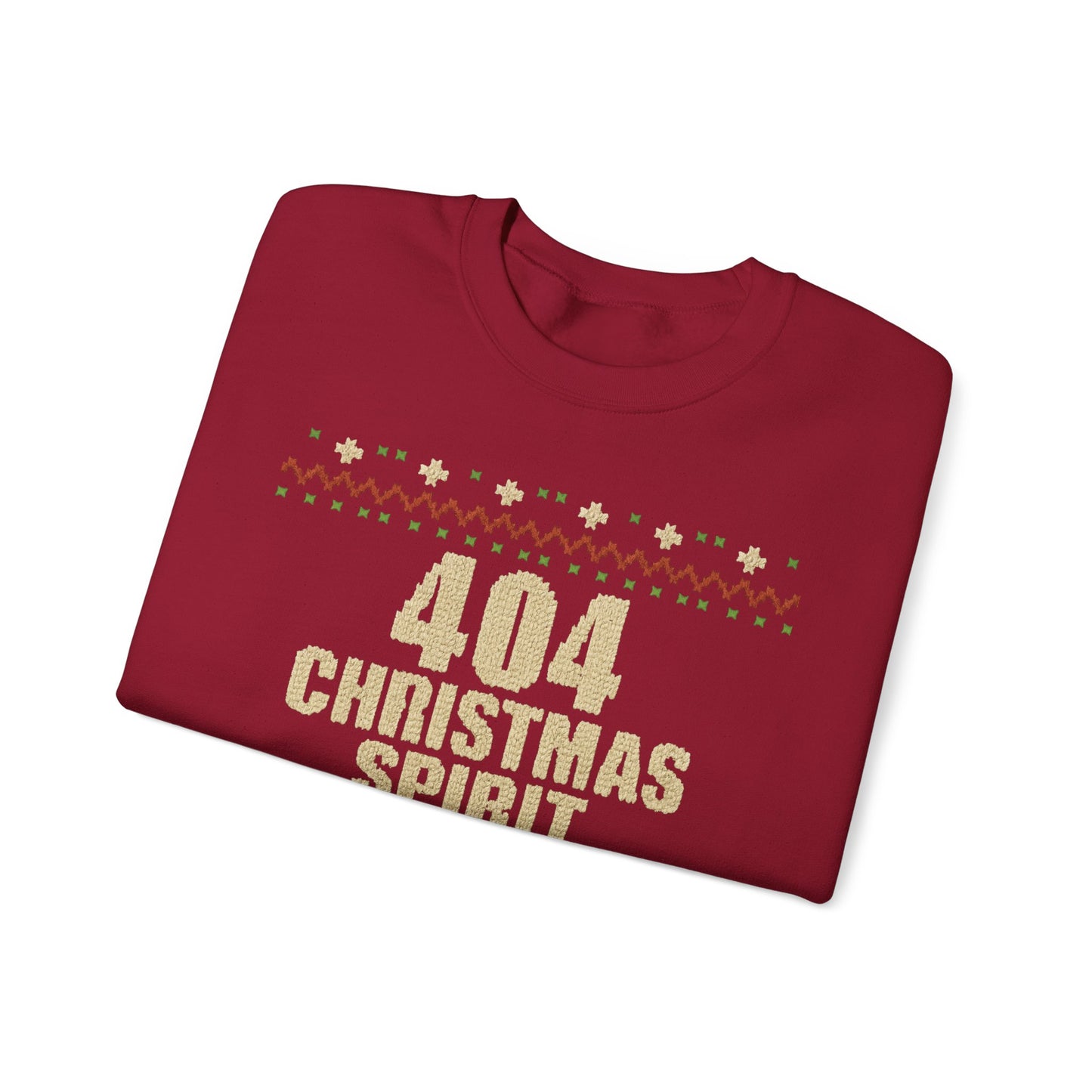 404 Christmas Spirit Sweatshirt | Funny Holiday Crewneck | Unisex Christmas Apparel, Winter Gift, Funny Sweater, Holiday Casual Wear