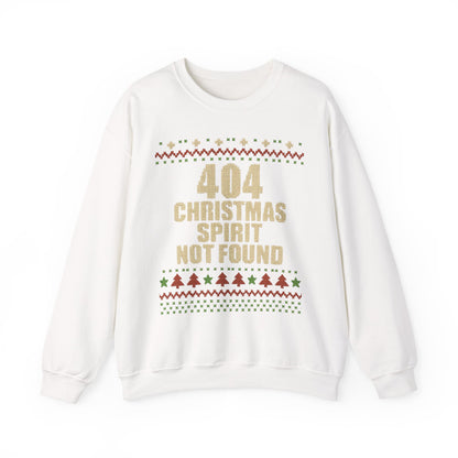 404 Christmas Spirit Sweatshirt | Funny Holiday Crewneck | Unisex Christmas Apparel, Winter Gift, Funny Sweater, Holiday Casual Wear