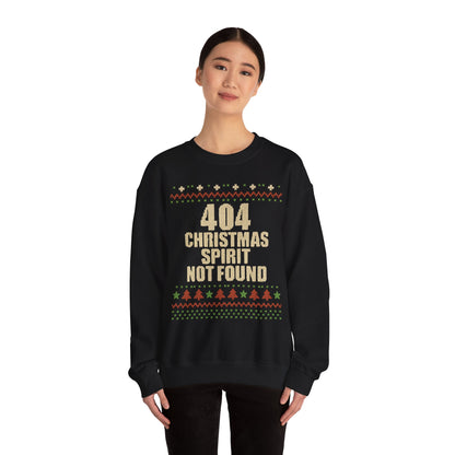 404 Christmas Spirit Sweatshirt | Funny Holiday Crewneck | Unisex Christmas Apparel, Winter Gift, Funny Sweater, Holiday Casual Wear